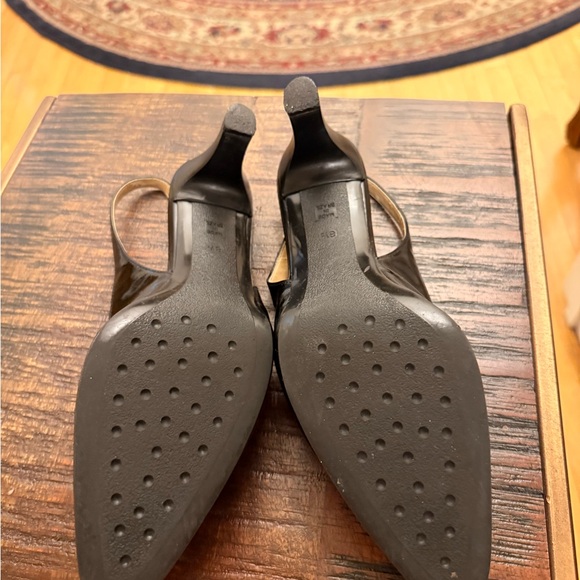 Talbots Black Patent Leather Slingback Heels - Picture 3 of 3